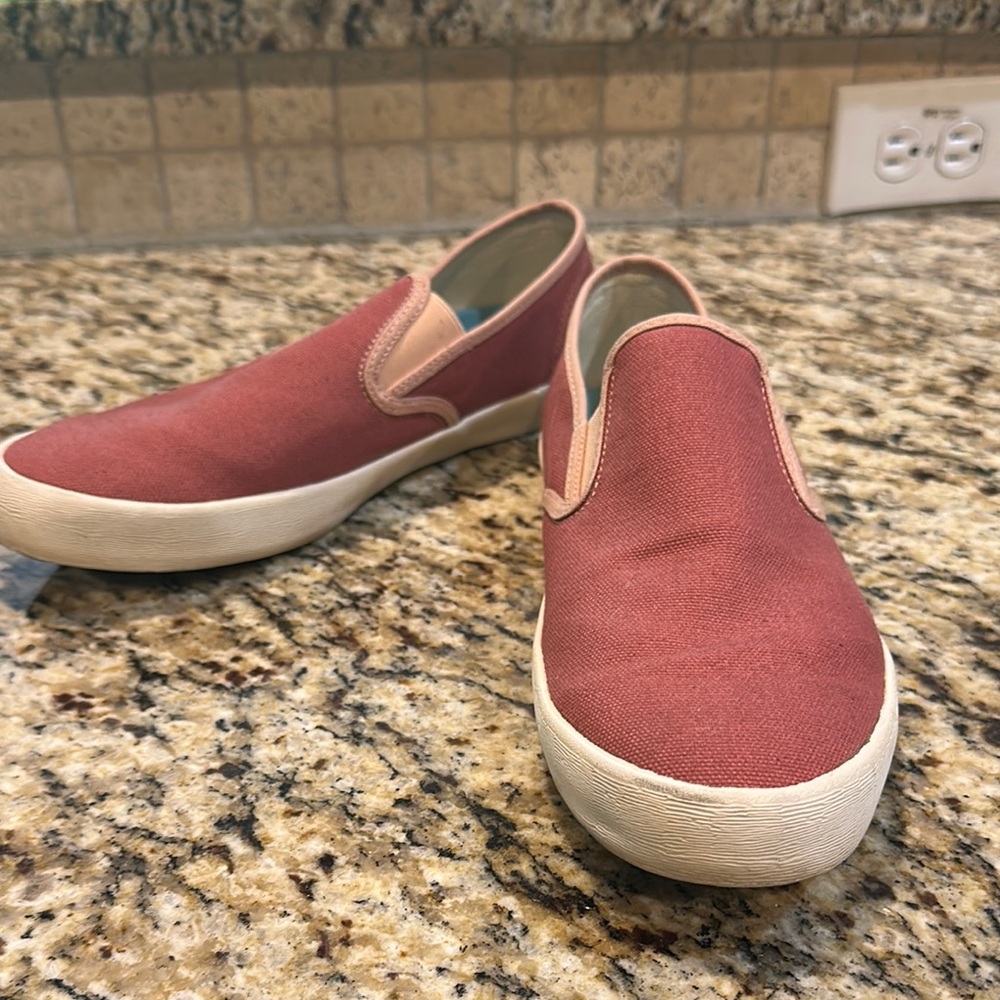 SeaVees Red and Pink Slip-On Sneakers